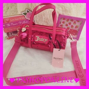💗🌺{Juicy Couture} Pink Sequin Queen Of Everything Mini Barrel🌺💗